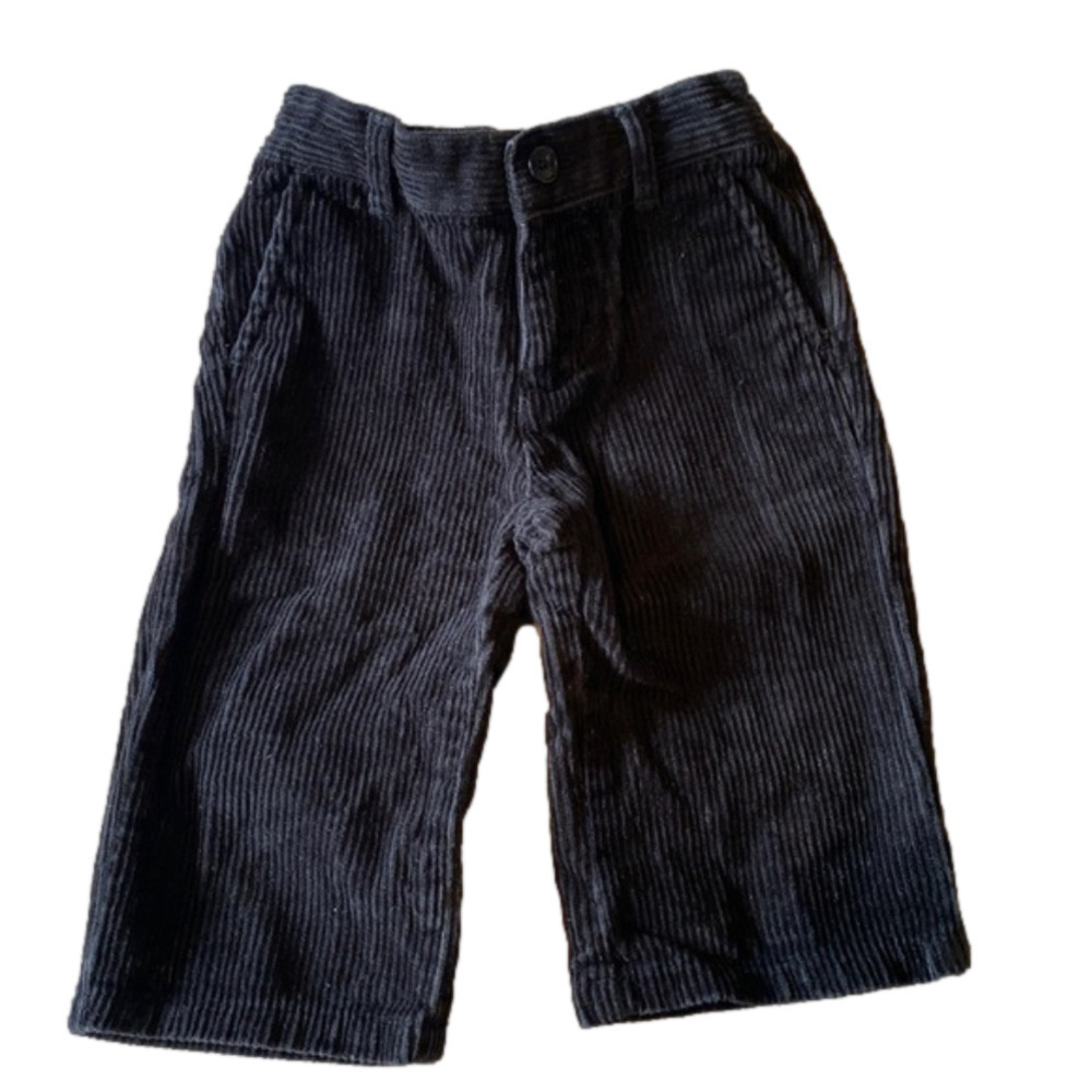 Janie and Jack black corduroy pants Size 6-12m
